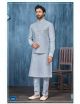 Blue Kurta Pajama with Nehru Jacket