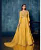 Yellow party wear gown