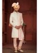 Cream and Baby Pink Wedding Sherwani