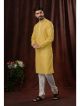 Yellow kurta pajama mirror work