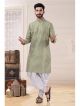 Green Kurta Set With Peshawari