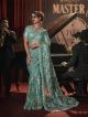 Pista Green Digital Net Saree