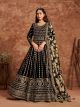 Black velvet gown for wedding