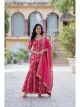 Pink Viscose Georgette Jacquard Garara Suit