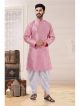 Pink Kurta Set With Peshawari