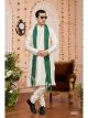 Beige Art Silk Kurta Pajama