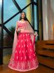Pink Art Silk Wedding Lehenga Choli