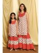 Mom & Daughter Duo Red & White Sharara Suit Set