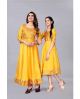 Yellow Mother Daughter Matching Dresses