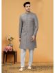 Grey Nawabi Seltor Sharwani