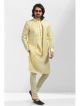 Yellow Kurta Pajama 3 Pcs Jacket Set