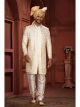 Cream Wedding Sherwani