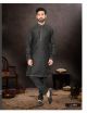 Black art dupion Kurta With Pant