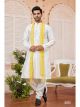 Cream Art Silk Kurta Pajama