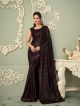 Chocolate Brown trendy sequin saree