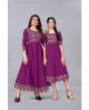 Purple Mother Daughter Matching Dresses 101