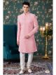 Park Pink Art Silk Sherwani