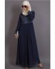 Navy Blue Embellished Navy Party Burqown ( Burqa+Gown)