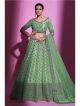 Pista Green Gota Silk Wedding Lehenga