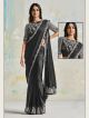 Black ready to wear saree for farewell