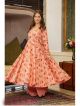 Peach Gown With Bottom