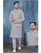 Light Grey Kurta Pajama with Nehru Jacket
