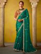 Green Adorable Multi Embroidery Silk Saree