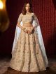 Beige Georgette Wedding Lehenga Choli
