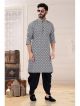 Black Kurta Set With Peshawari
