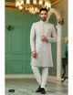 Grey Indo-Western With Aligadhi Pant