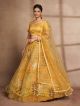 Mustard Organza Partywear Lehenga