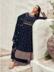 Navy Blue Anarkali With Palazzo Party Wear