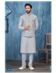 Grey Kurta Pajama with Nehru Jacket