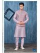 Dark Lavender Kurta Pajama with Nehru Jacket