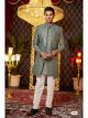 Green 3 Pcs Indo Western For Men