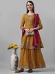 Mustard Georgette Sharara Suit