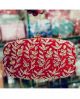 Red Hand Embroidered Clutch 