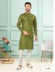 Green Cotton Men's Kurta With Pant