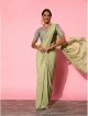 Beige Beautiful Designer Silk Ready To Wear Saree