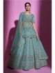 Firozi Gota Silk Wedding Lehenga