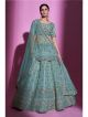 Firozi Gota Silk Wedding Lehenga