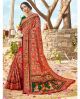 Red Satin Silk Bridal Saree