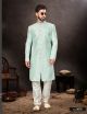 Aqua Mint P Silk Indo-Western For Men