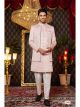 Onion Pink 3 Pcs Indo Western For Men