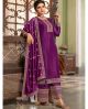Purple Georgette Silk Palazzo Suit