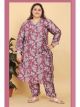 Pink Plus Size Pant Style Suit