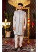 Grey 3 Pcs Indo Western For Men