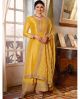 Yellow Georgette Silk Palazzo Suit