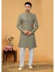 Beige Nawabi Super 66 Sharwani