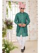 Green Men 3 Pcs Jacket Kurta Set